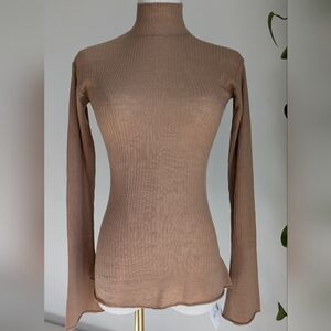 Wolford Air Wool Contrast Top Lion Shade